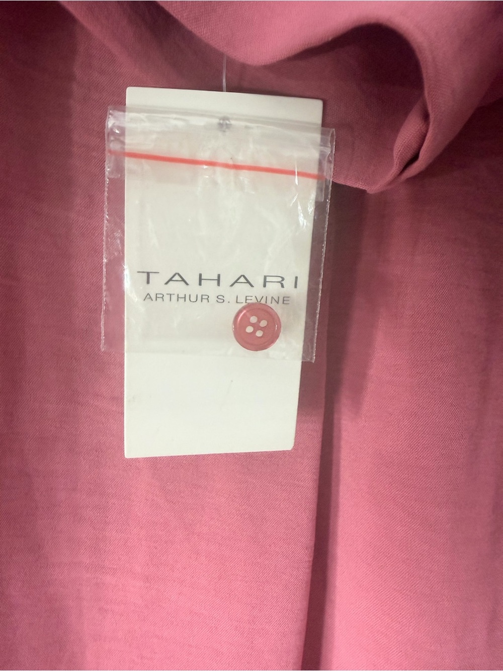 Tahari Rose Pink Button Detail Tunic - Picture 6 of 8
